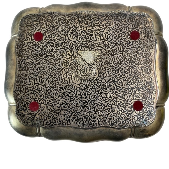 Silver Plated Jewelry Box Without Red Velvet Lining by Godinger - Picture 7 of 7